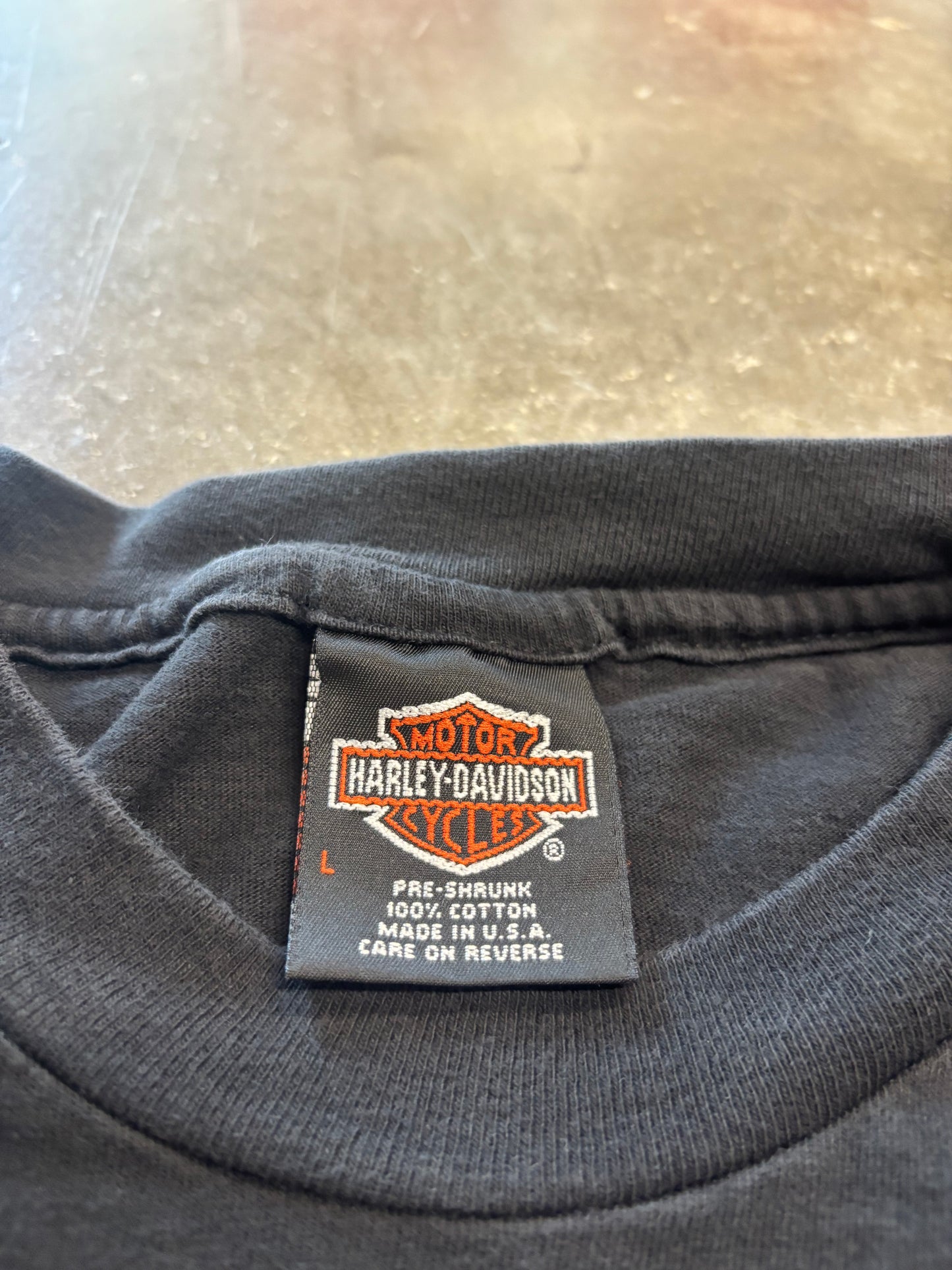 Vintage Harley Davidson Blue Flame Ball size large shirt