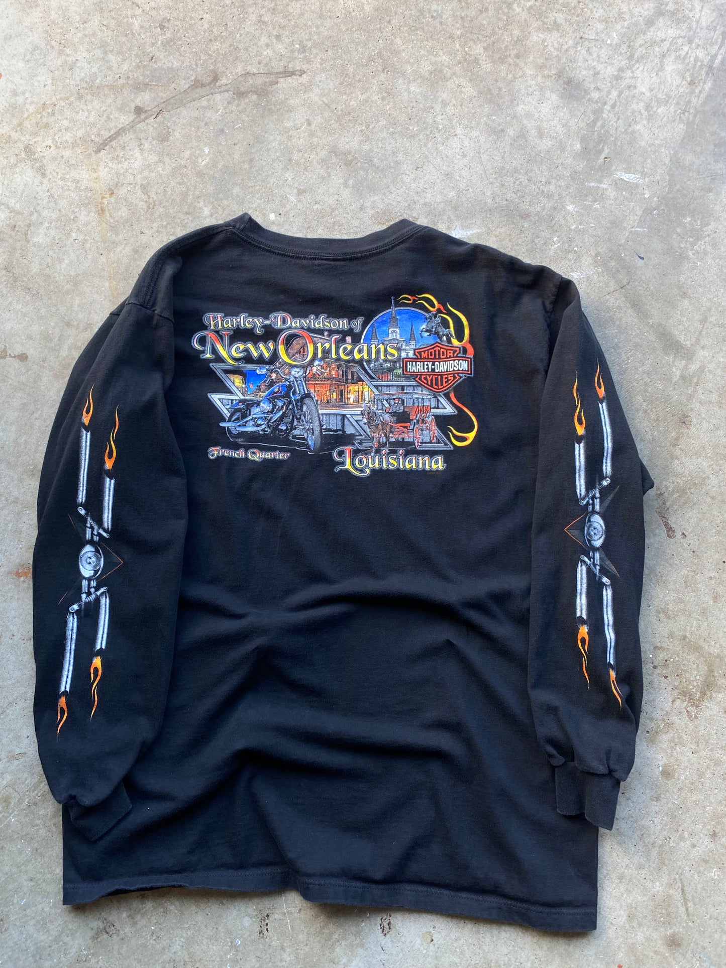 Vintage Harley Davidson Pocket tee long sleeve size extra large
