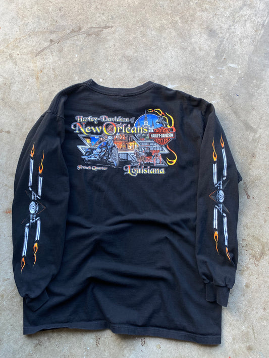 Vintage Harley Davidson Pocket tee long sleeve size extra large
