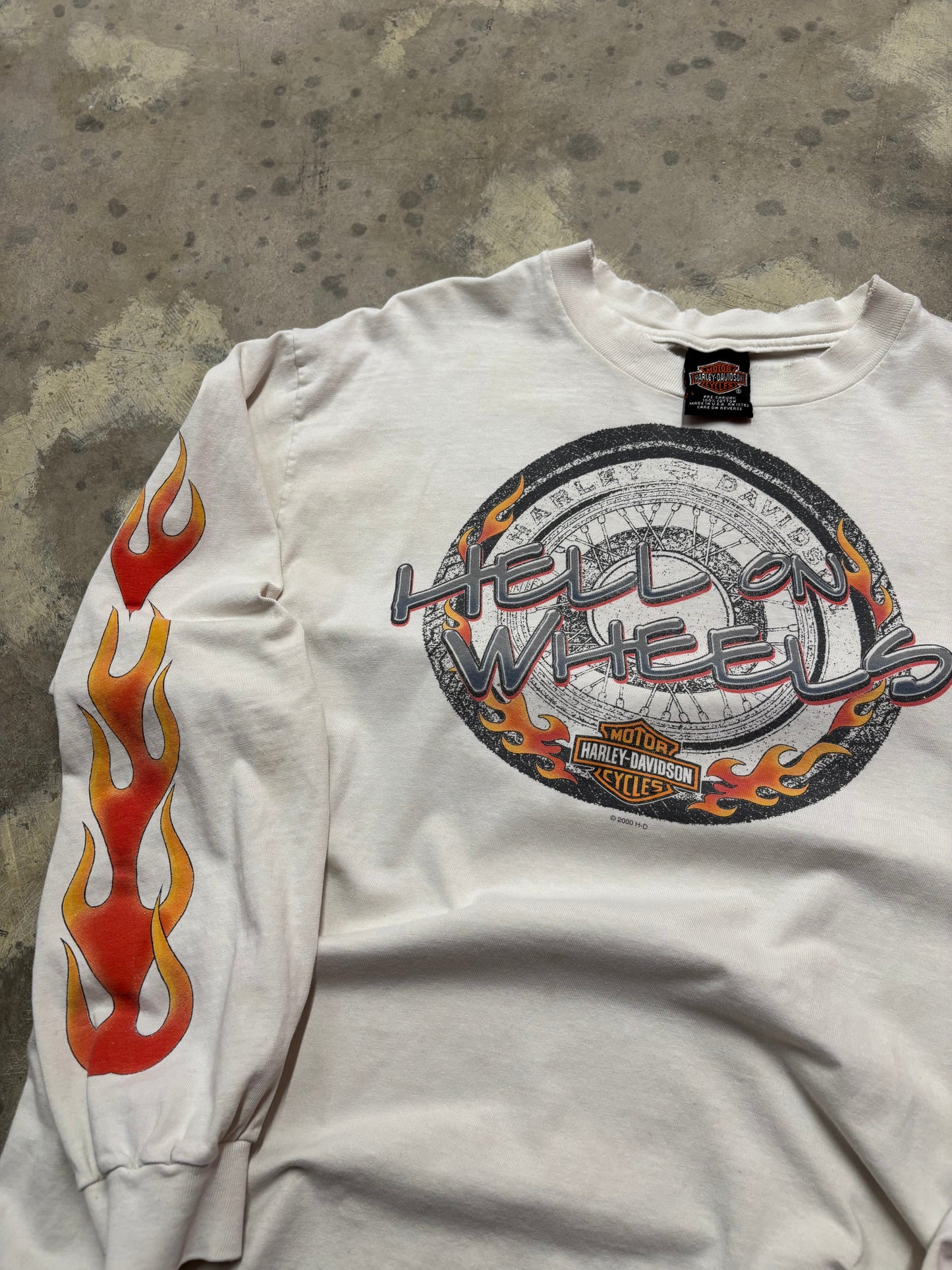 Vintage Harley Davidson Hell on Wheels longsleeve size large