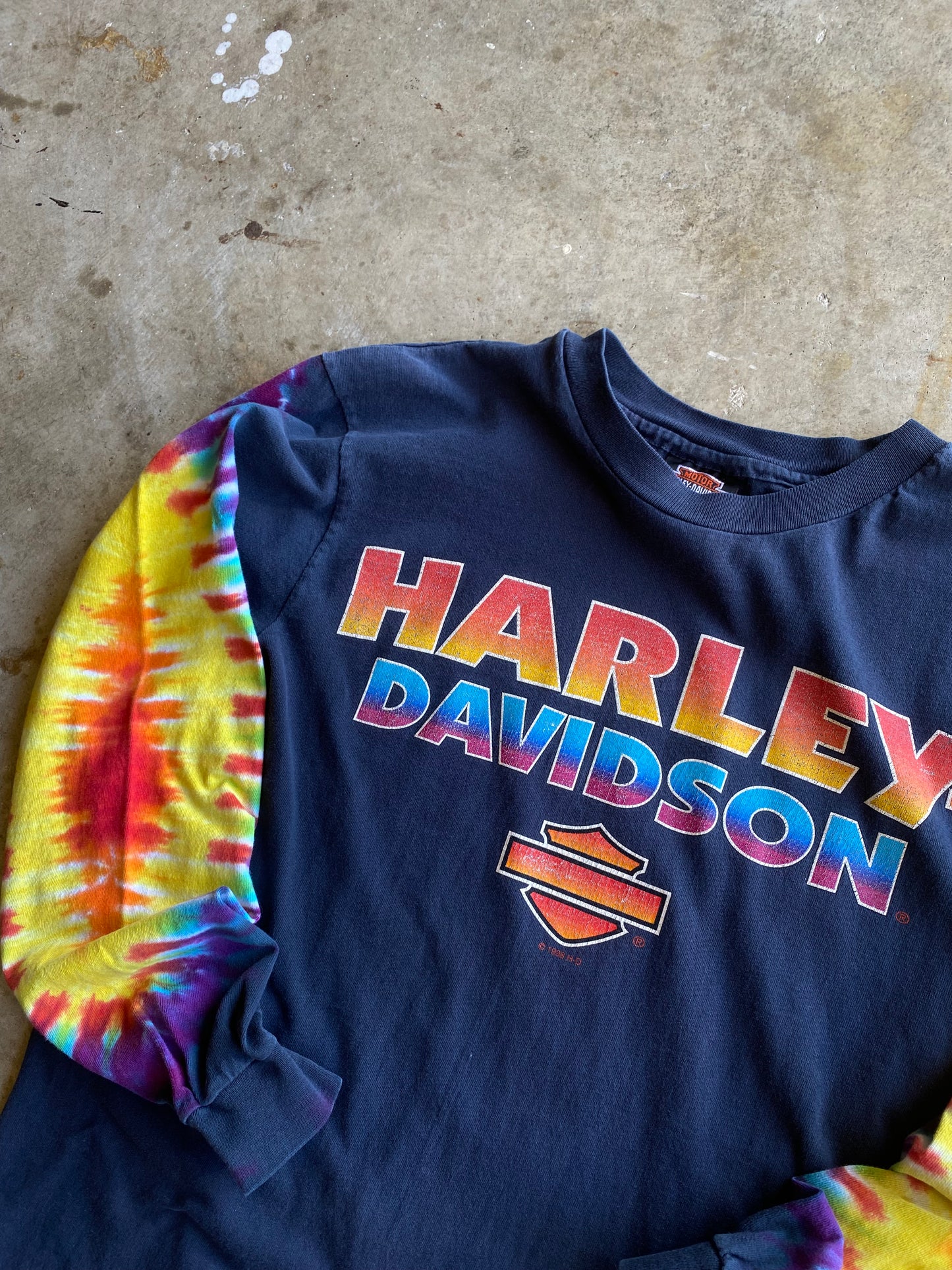 Vintage Harley Davidson Rainbow long sleeve shirt size medium