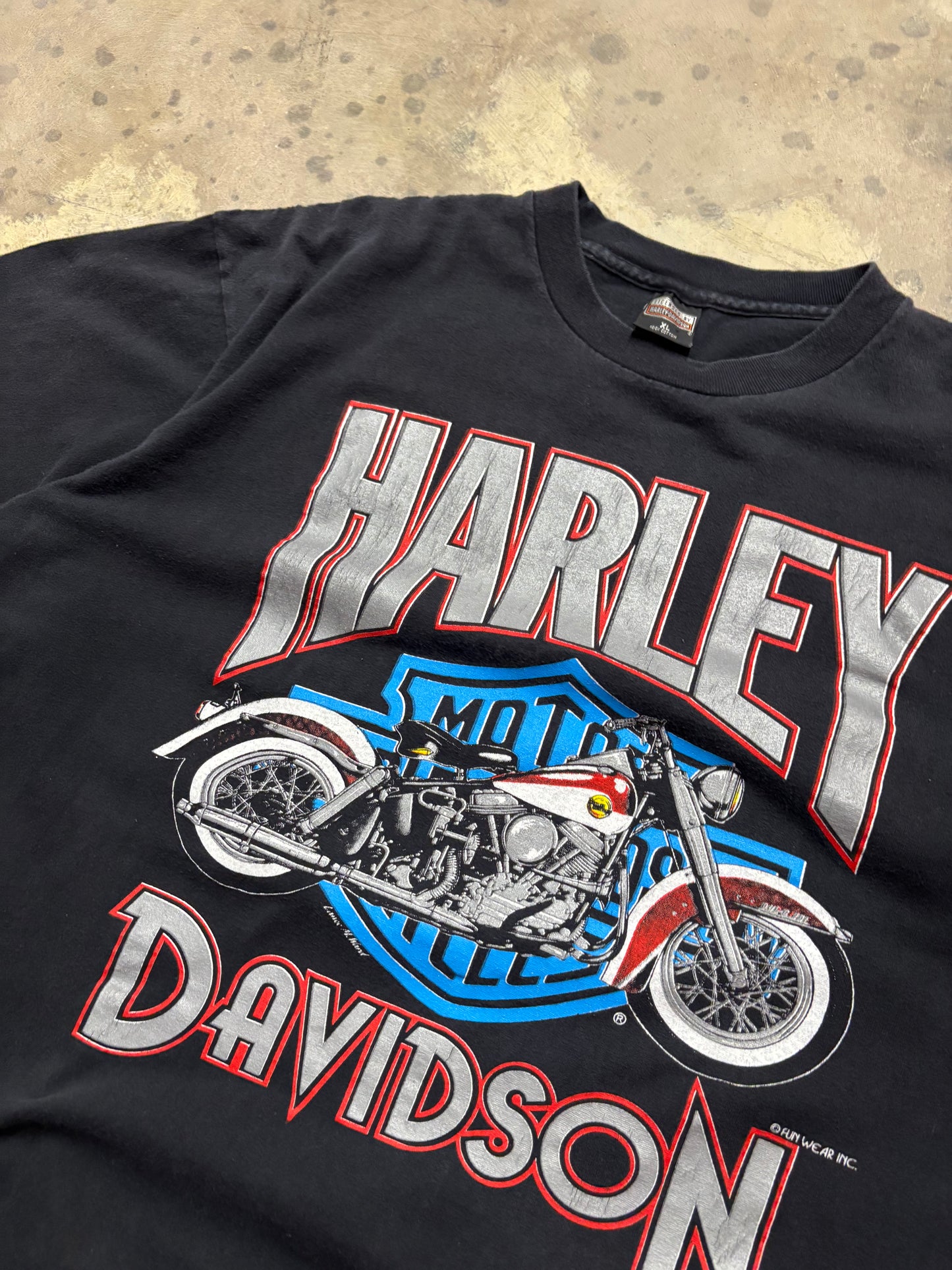 Vintage Harley Davidson blue shield shirt size XL
