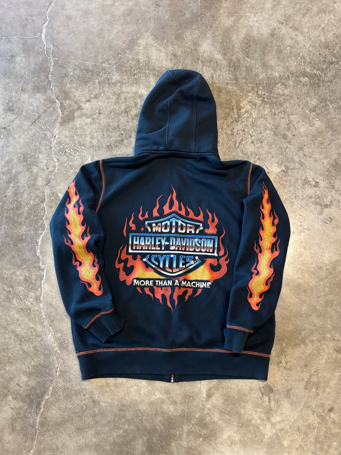 Harley Davidson Chrome Zip up mean machine size large