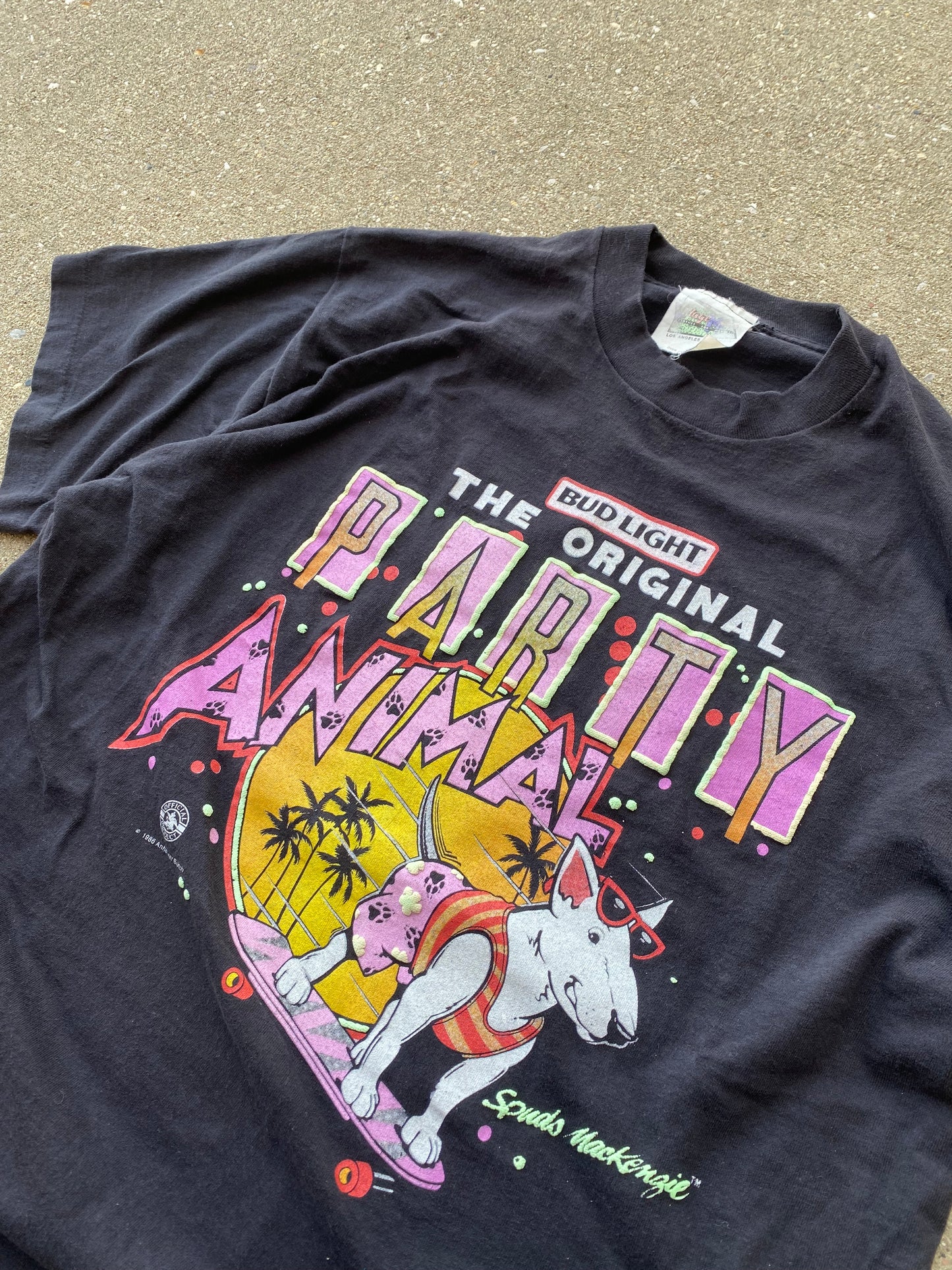 Vintage Spuds Mackenzie skateboarding shirt size XL