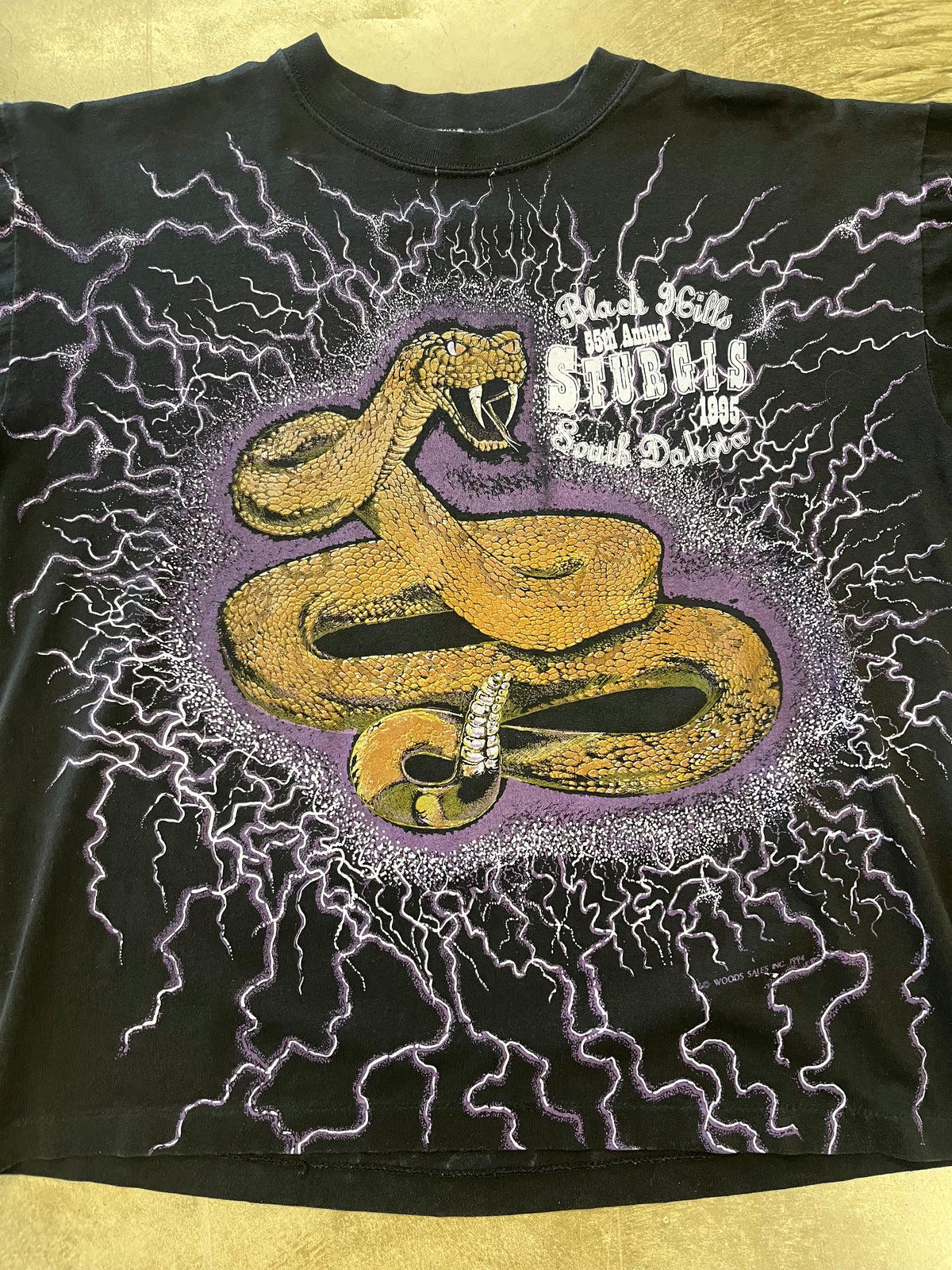 Vintage Sturgis Snake Lightning AOP shirt size XL