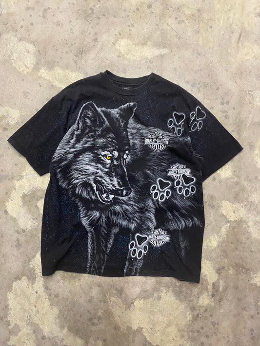Vintage Harley Davidson Wolf AOP size XXL