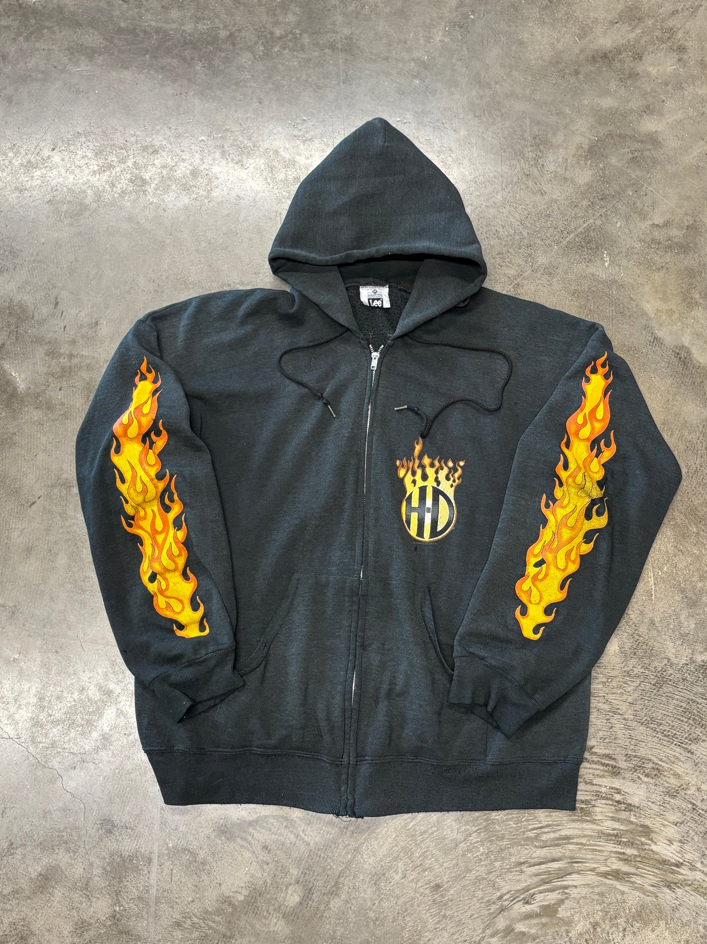 Vintage Harley Davidson Inferno Flame hoodie size xxl