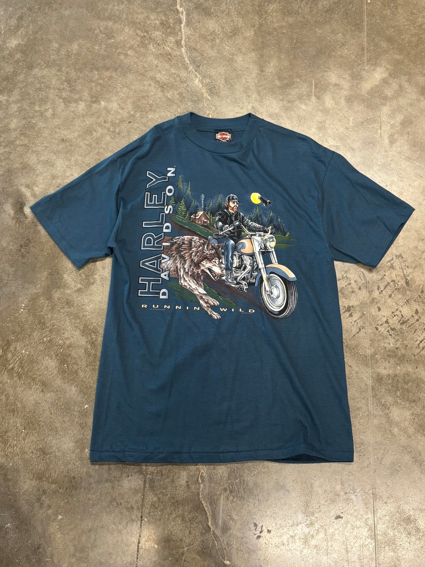 Vintage Harley Davidson Wolf shirt size large