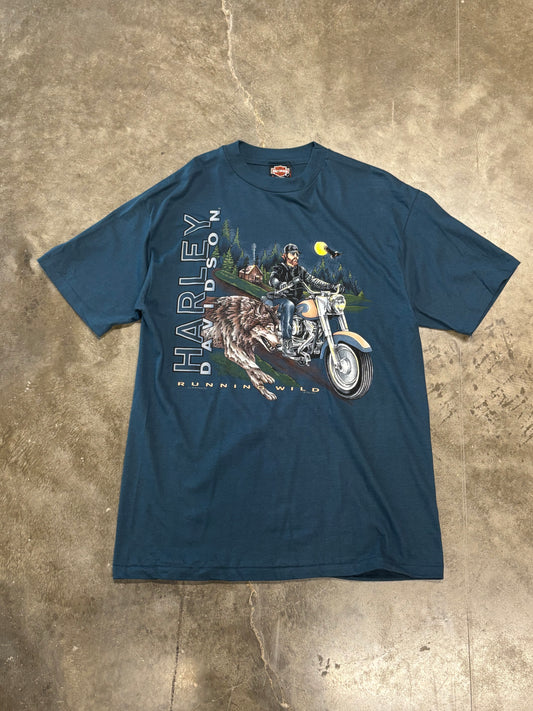 Vintage Harley Davidson Wolf shirt size large