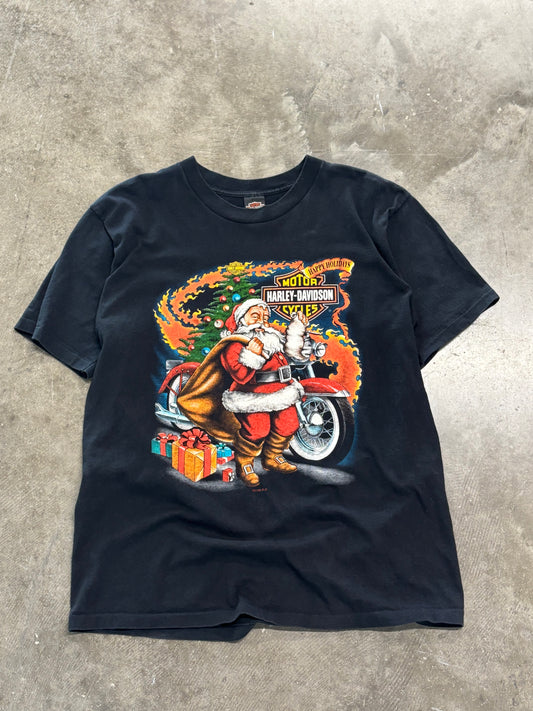 Vintage Harley Davidson Santa shirt size large