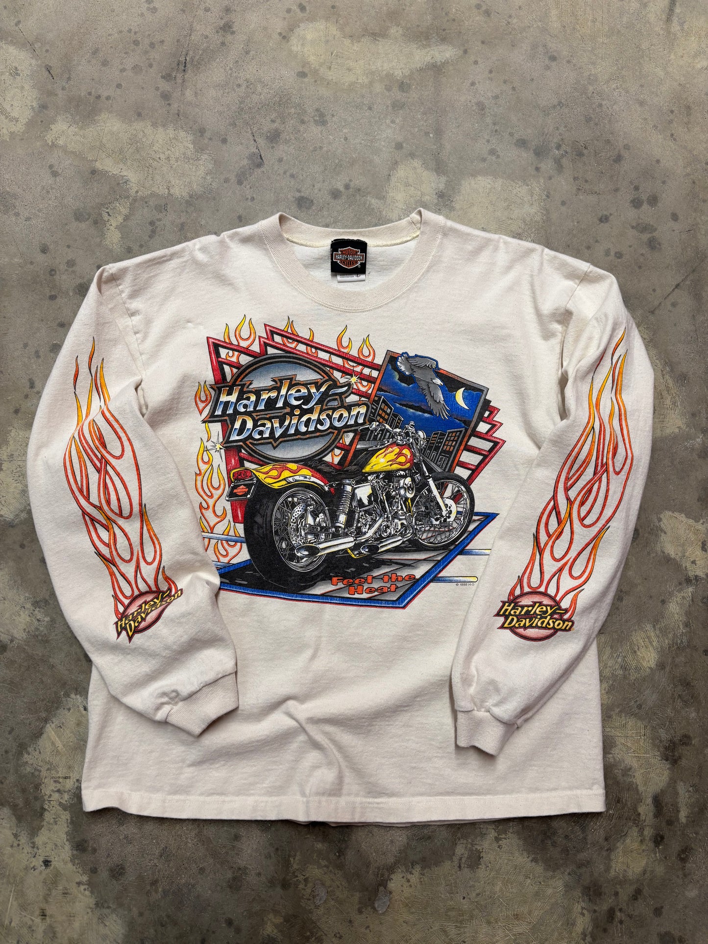 Vintage Harley Davidson Feel the heat long sleeve size large