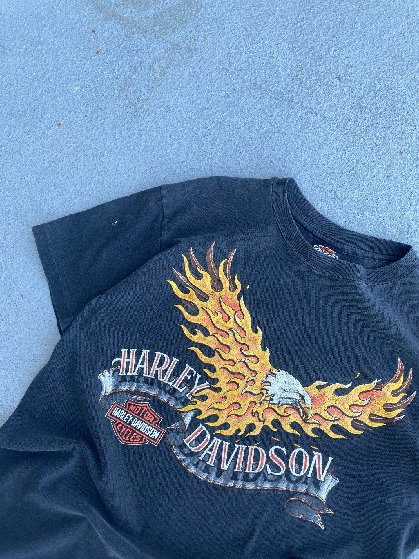 Vintage Harley Davidson Flaming Eagle shirt size large