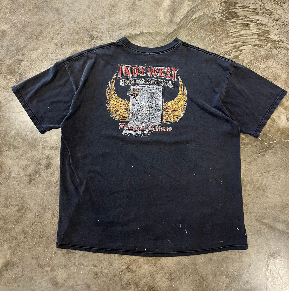 Vintage Harley Davidson Faded Flying Eagle shirt size xxl