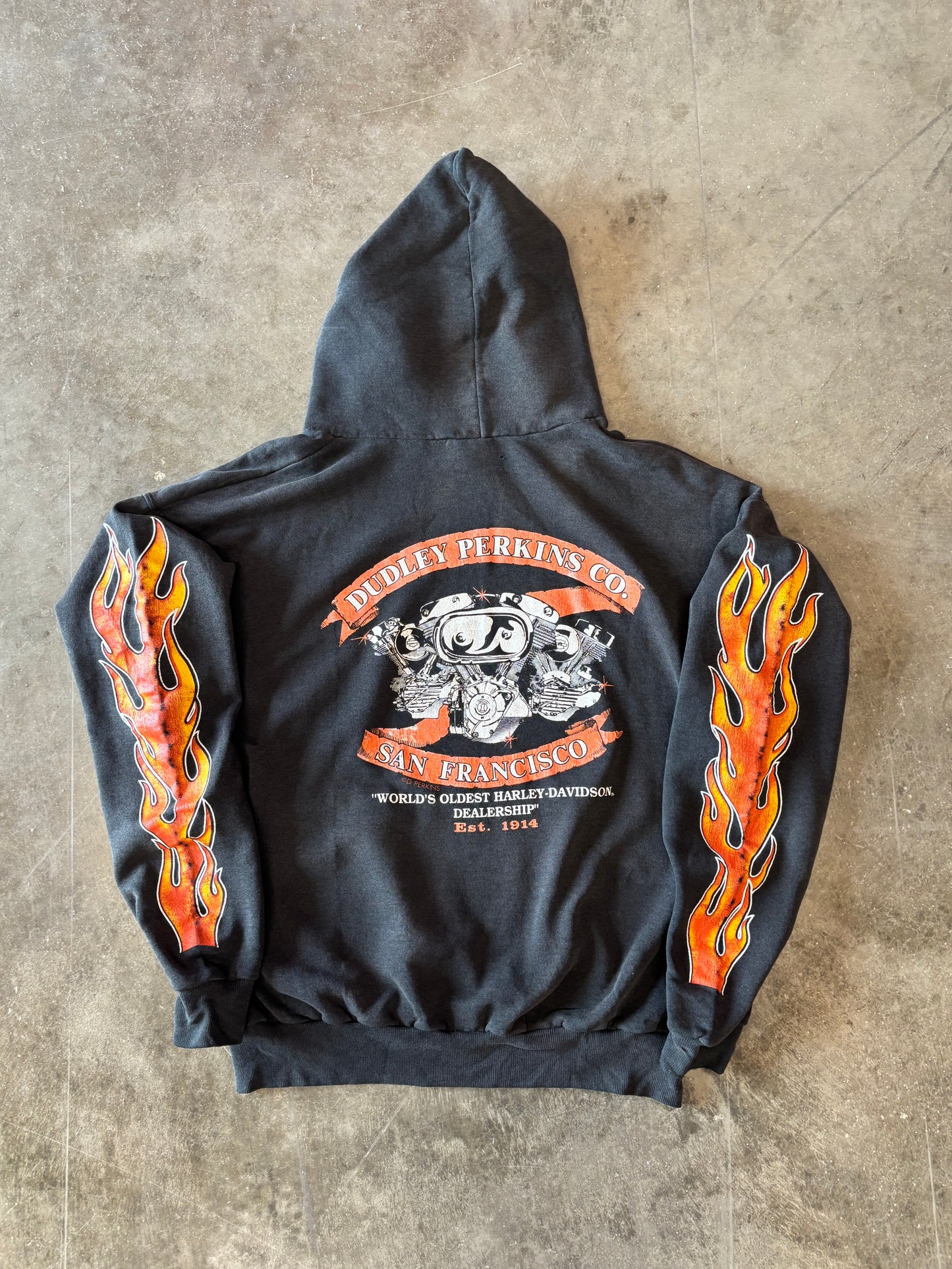 Vintage Harley Davidson Dudley Perkins Hoodie size extra large