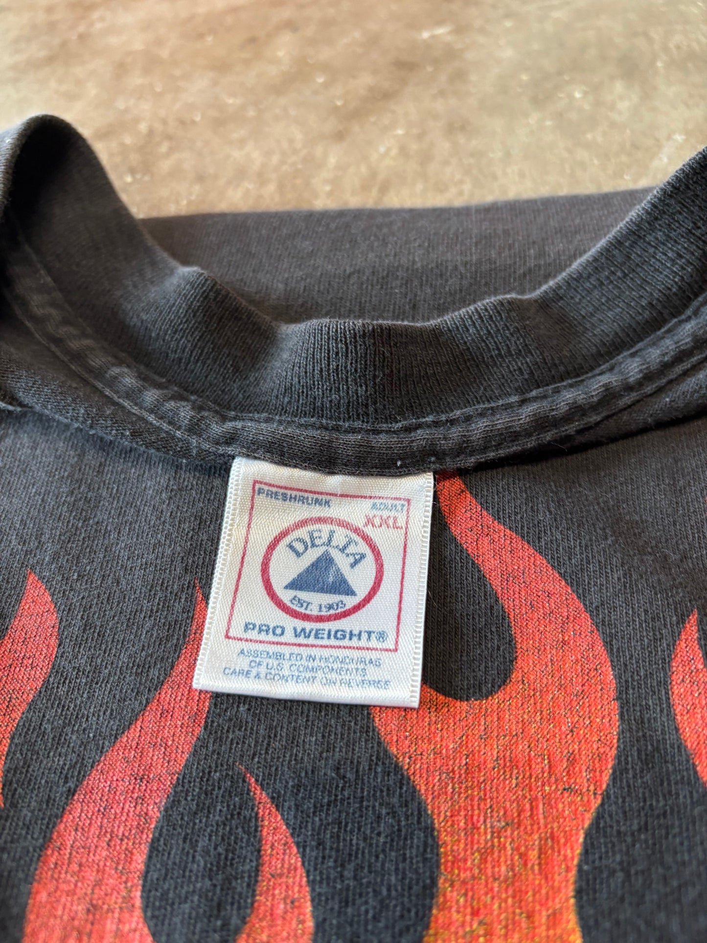Vintage Harley Davidson Flame ball logo size xxl