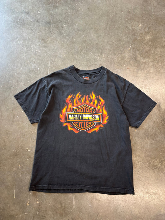 Vintage Harley Davidson Flame ball shirt size large