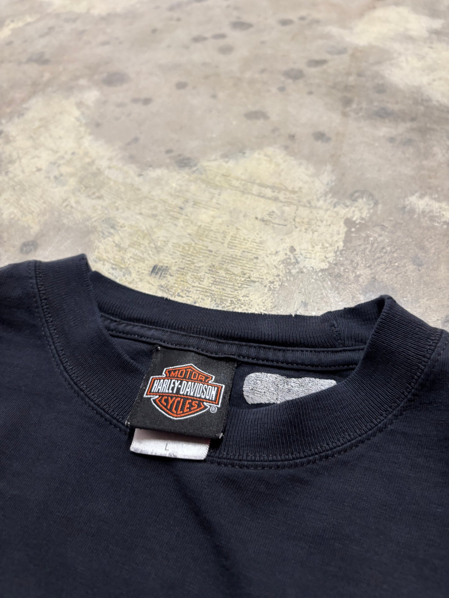 Vintage Harley Davidson chrome flame long sleeve shirt size large