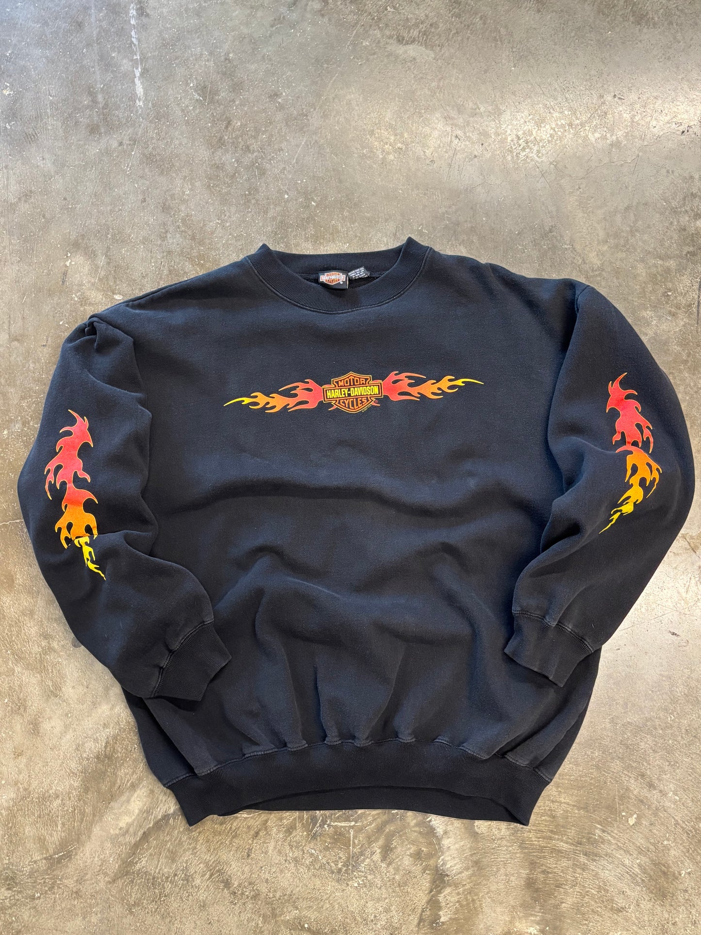 Vintage Harley Davidson Flame Crewneck size xxl