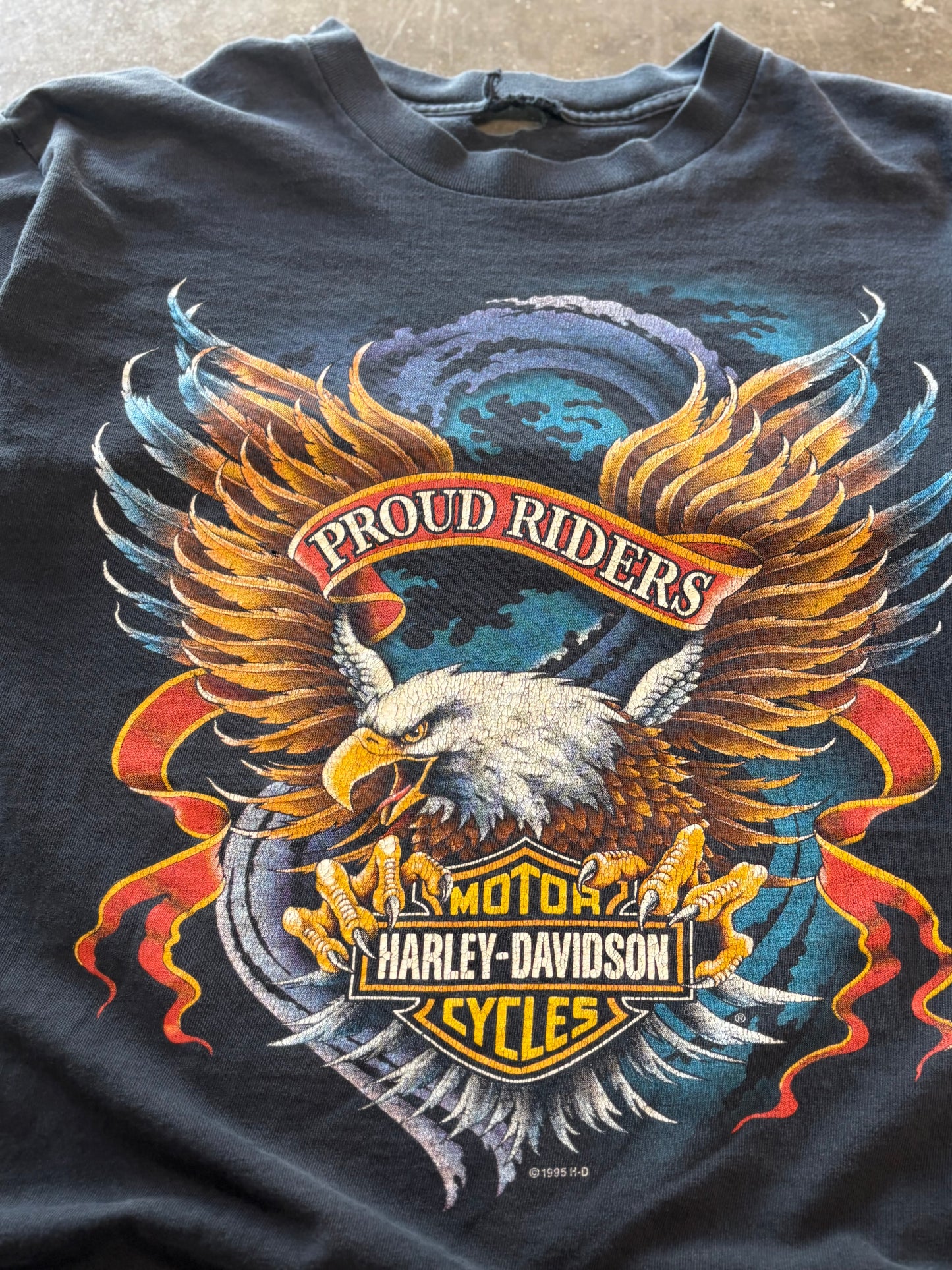 Vintage Harley Davidson Proud Riders shirt size XL