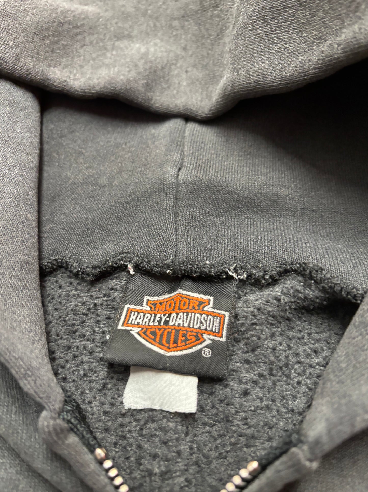 Vintage Harley Davidson Flame sleeve zip up hoodie size XXXL