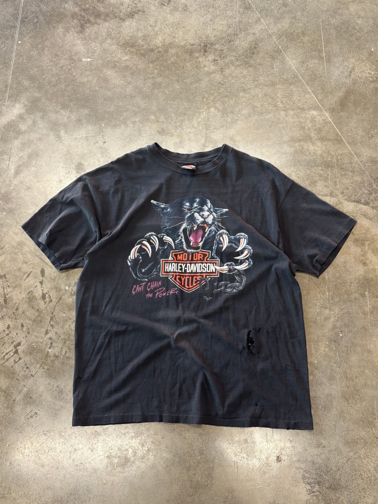 Vintage Harley Panther thrashed shirt size XL