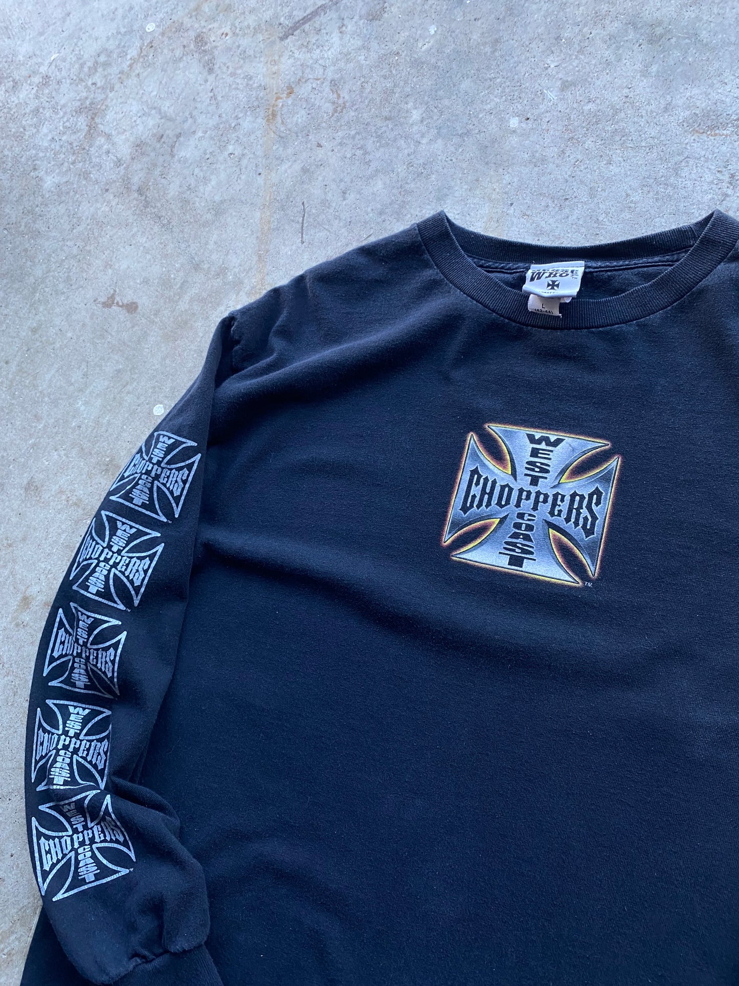 Vintage West Coast Choppers Long Beach chopper long sleeve shirt size large