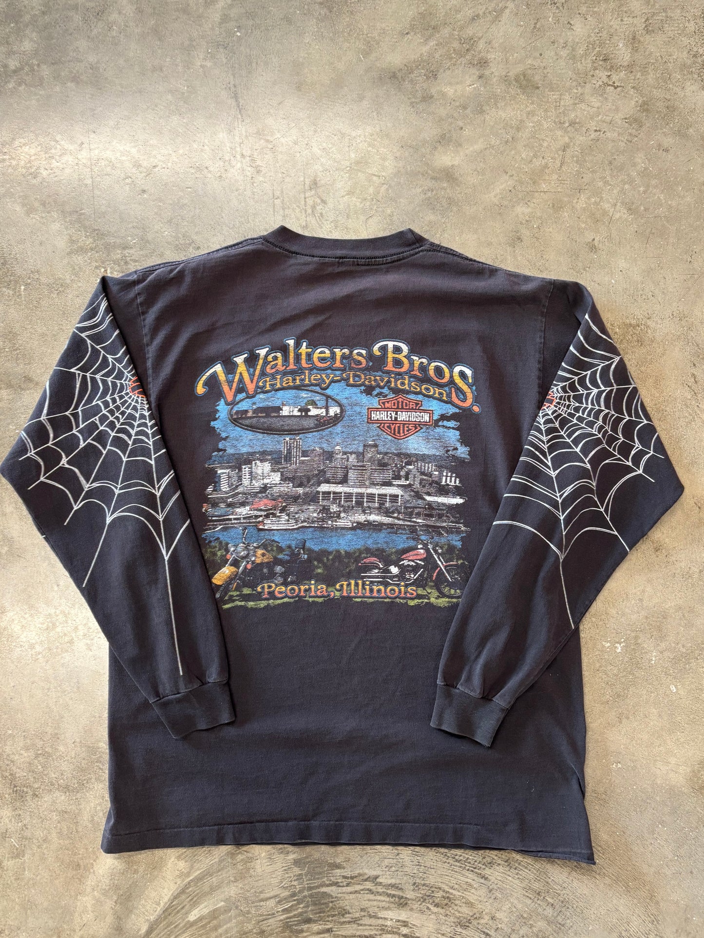 Vintage Harley Davidson spider web size large
