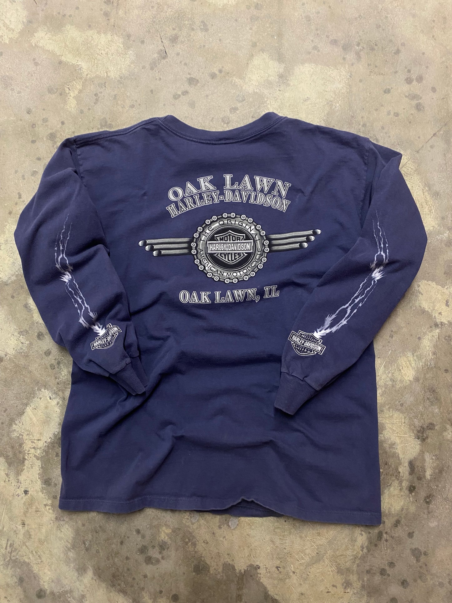 Vintage Purple Lightning Harley Davidson Long sleeve size extra large