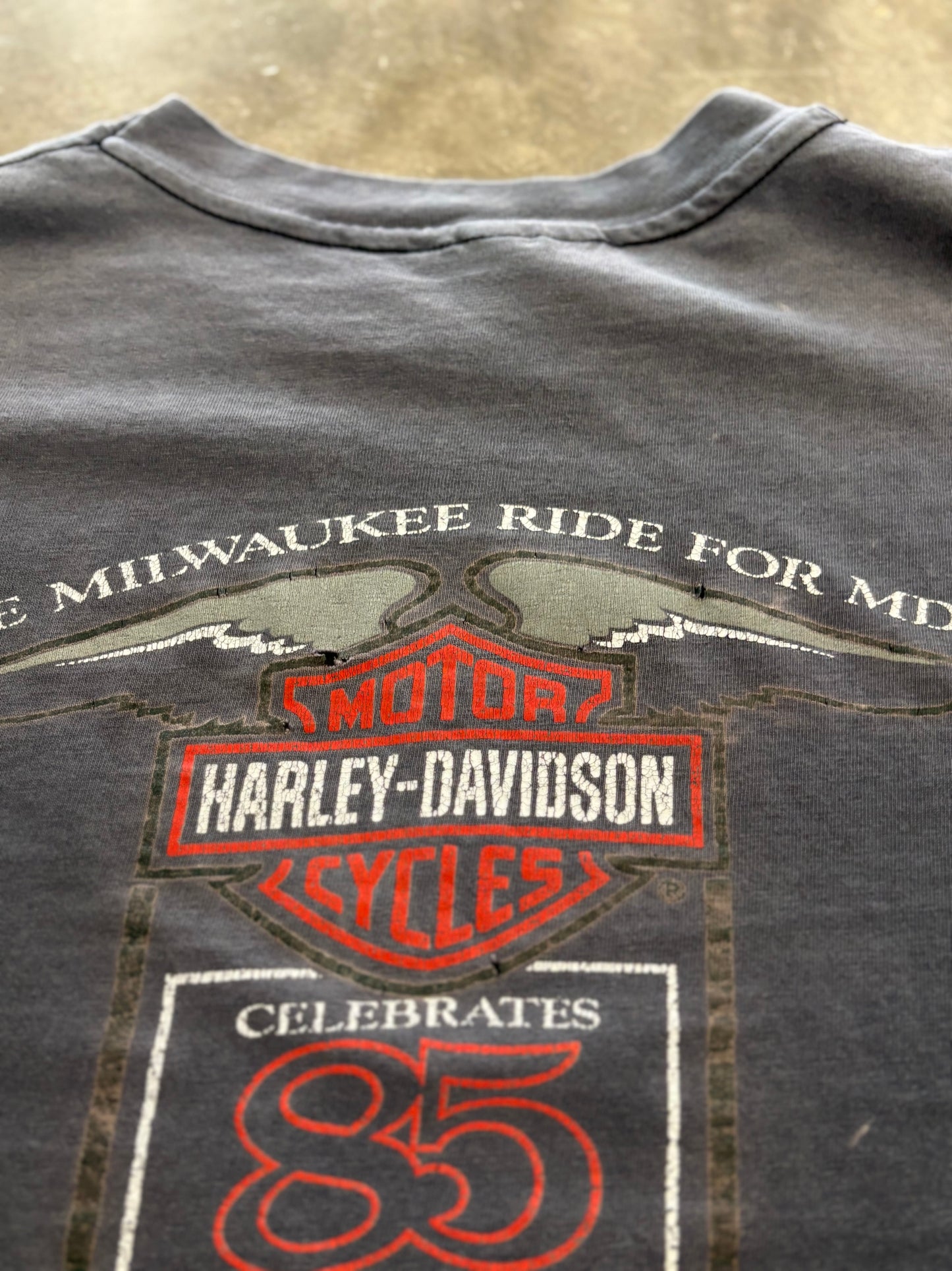 Vintage Faded Out 80’s Harley Davidson shirt size xL