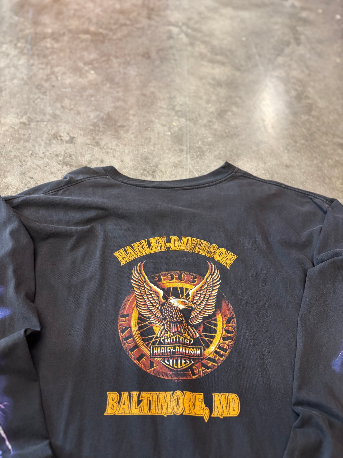 Vintage Harley Davidson ride the lighting boxy xl shirt