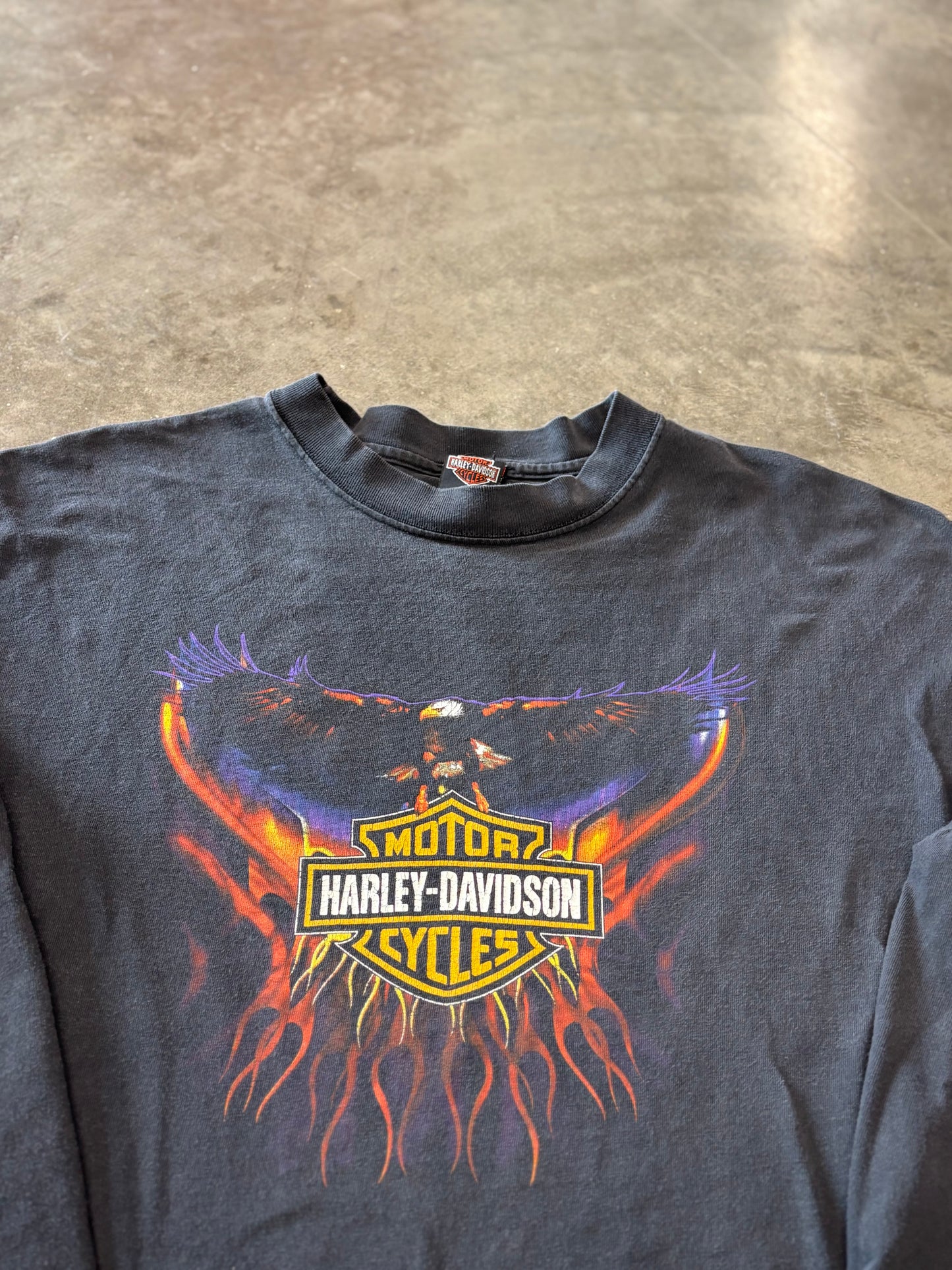 Vintage Harley Davidson Purple Flame Long sleeve size xxl