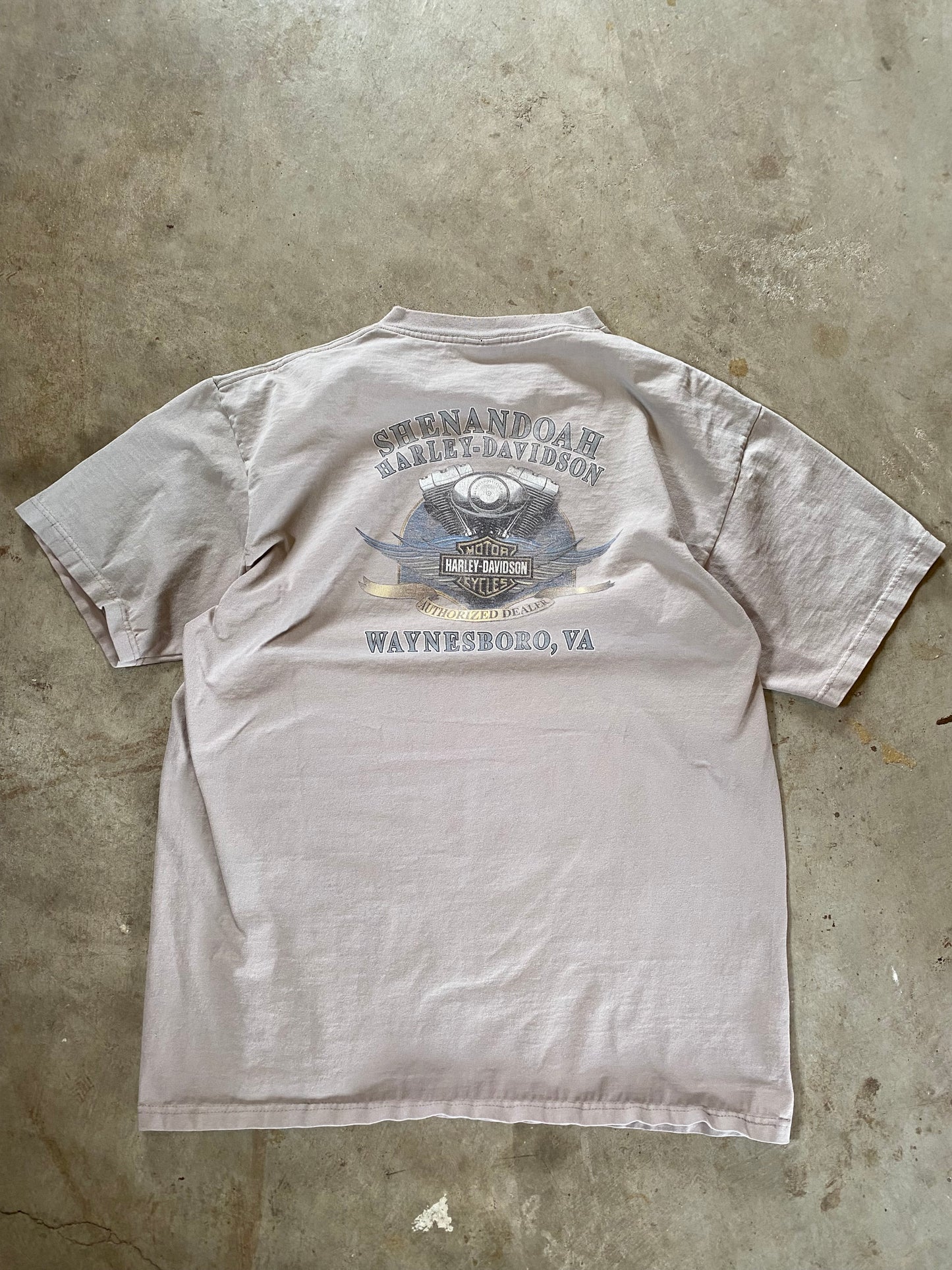 Vintage Harley Davidson Earth Tone shield shirt Size XL