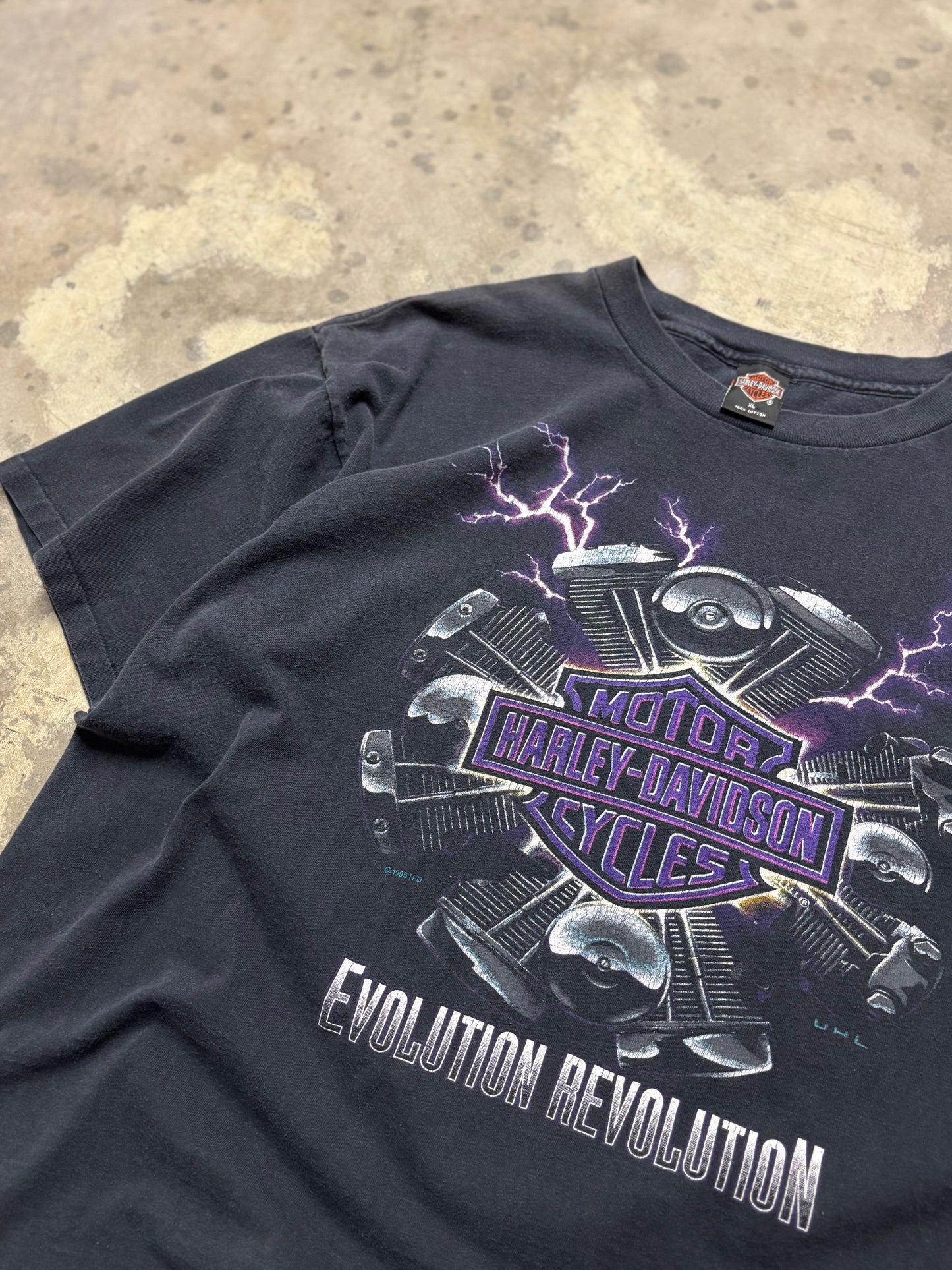 Vintage Harley Davidson Purple Lightening shirt size XL