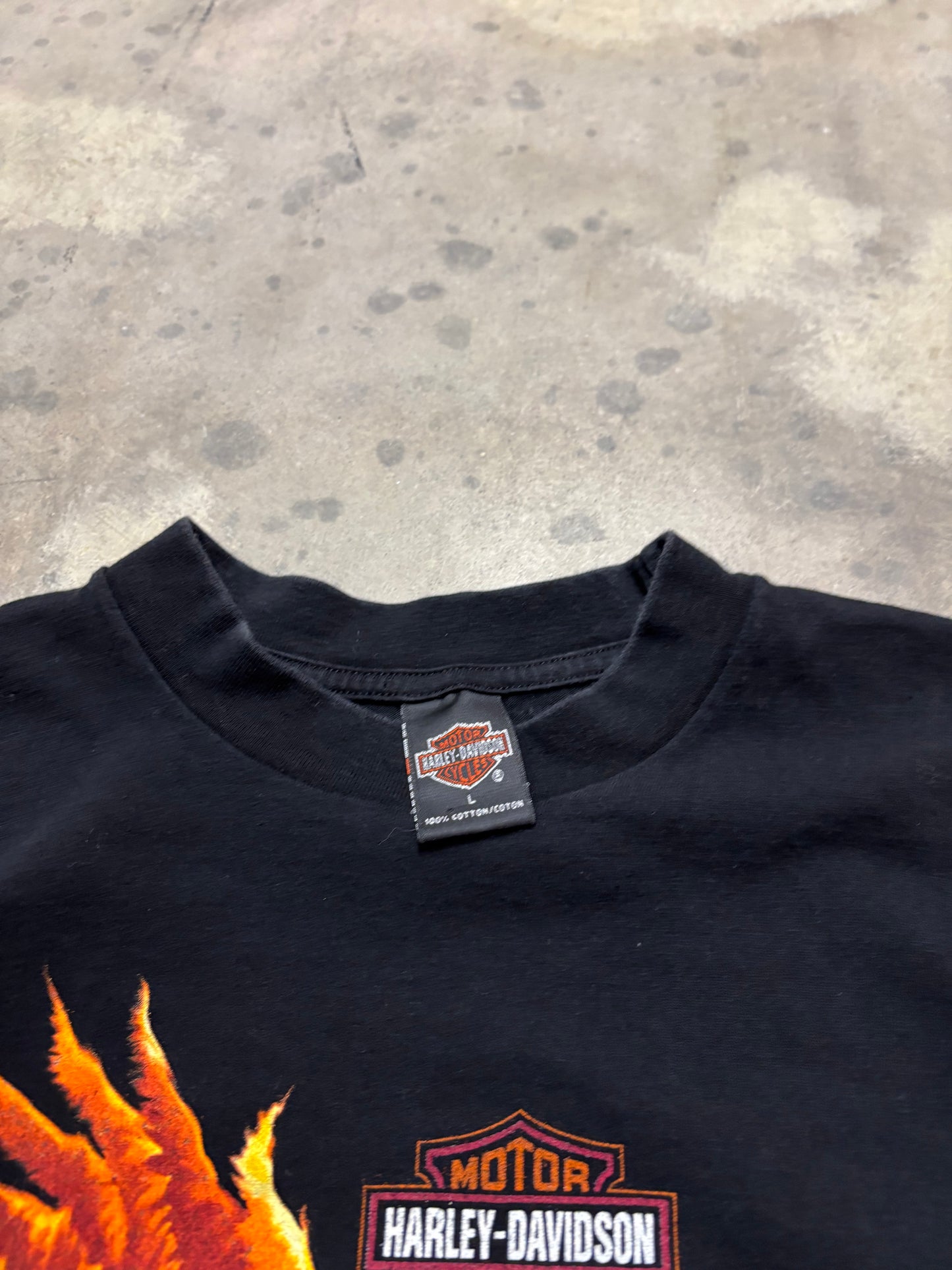 Vintage Harley Davidson Flaming Eagle shirt size large