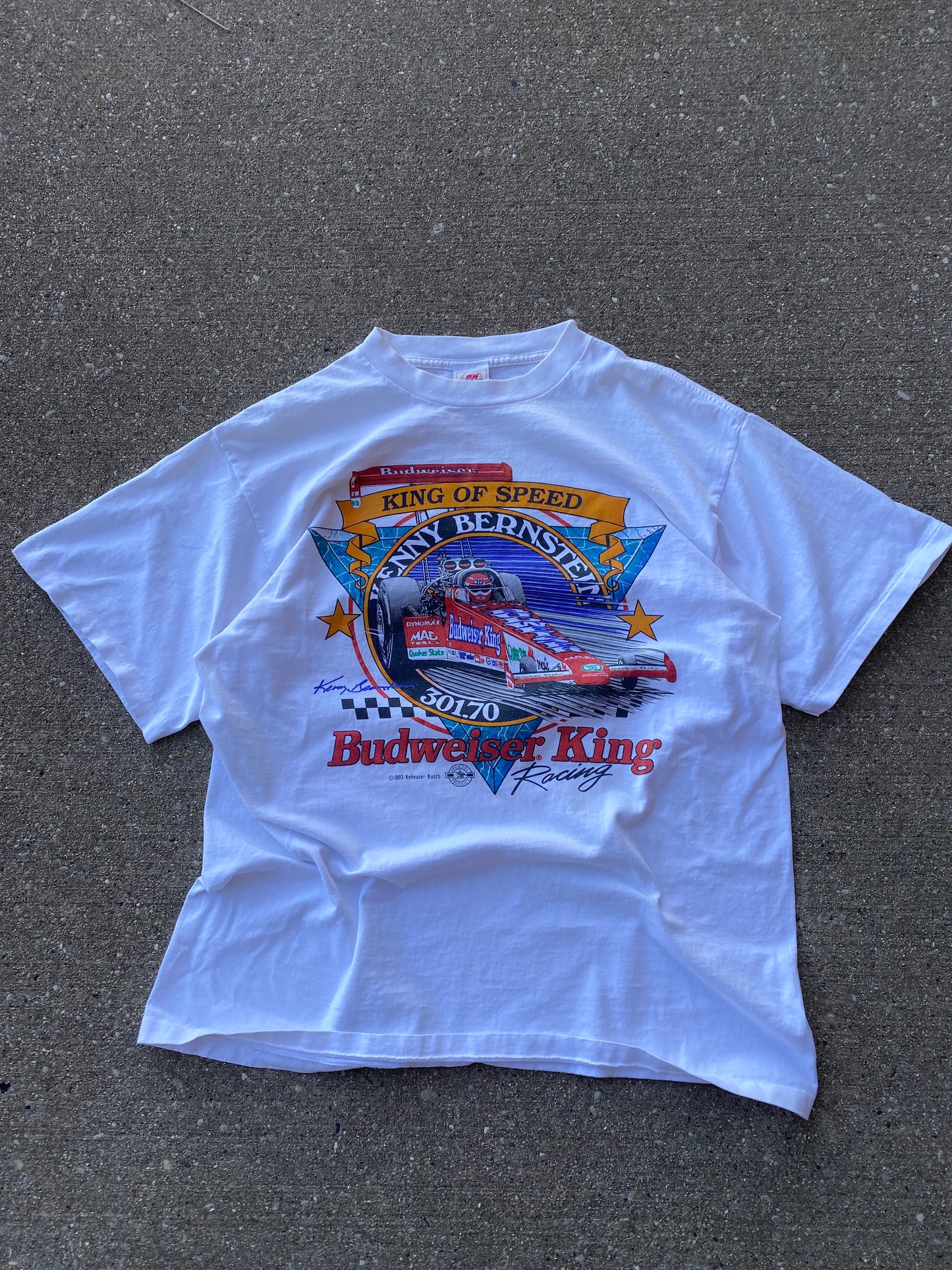 Vintage 1992 King Of Speed Budweiser shirt Size XL