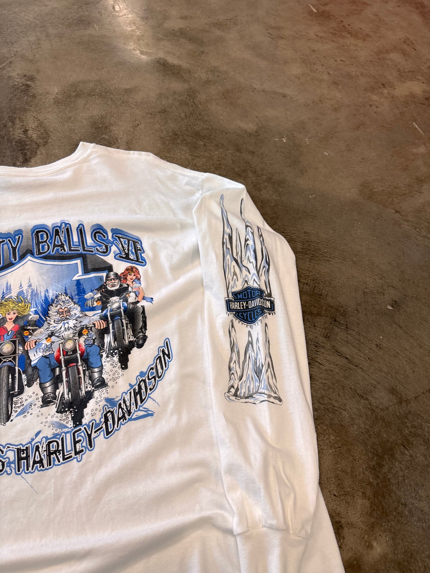 HARLEY DAVIDSON FROSTY BALLS long sleeve  SIZE XL