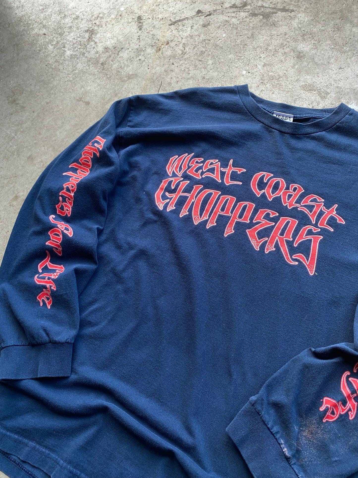 Vintage West Coast Choppers Script Logo long sleeve size XXL shirt