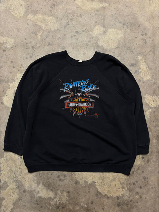 Vintage 80’s Harley Davidson Righteous Ruler sweatshirt size xxl