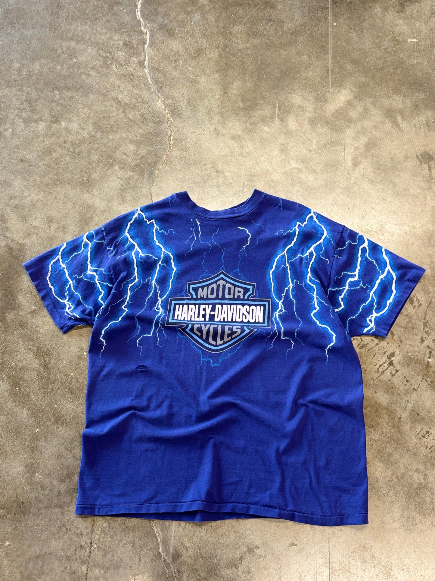 Vintage Harley Davidson purple Lightning shirt size xl