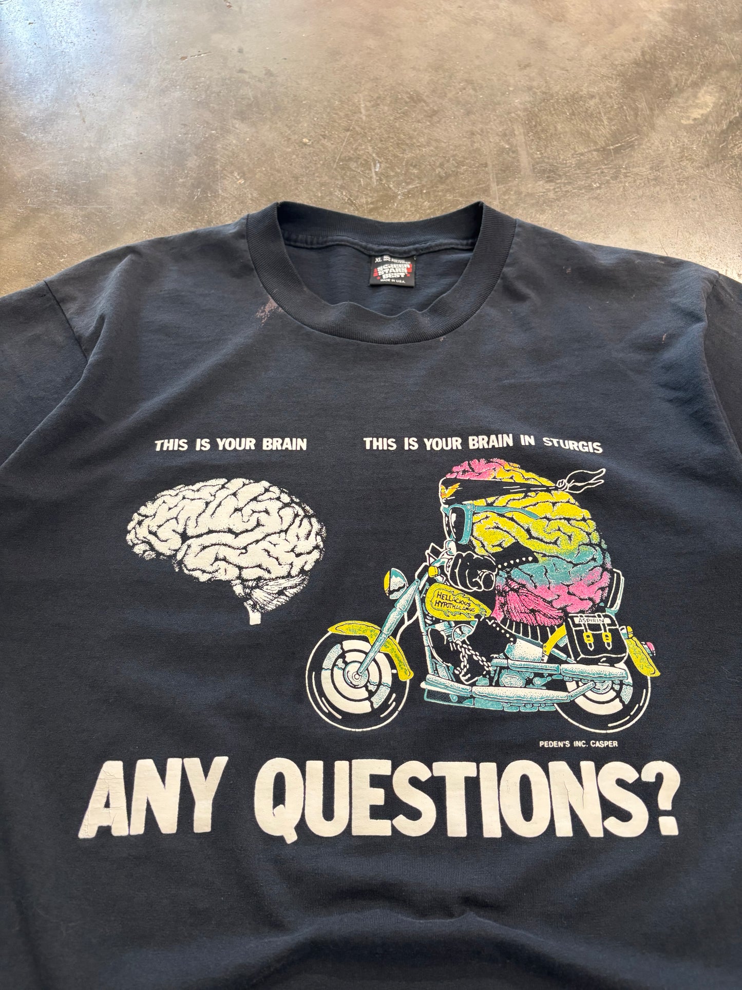 Vintage This is your brain on Sturgis biker shirt size XL