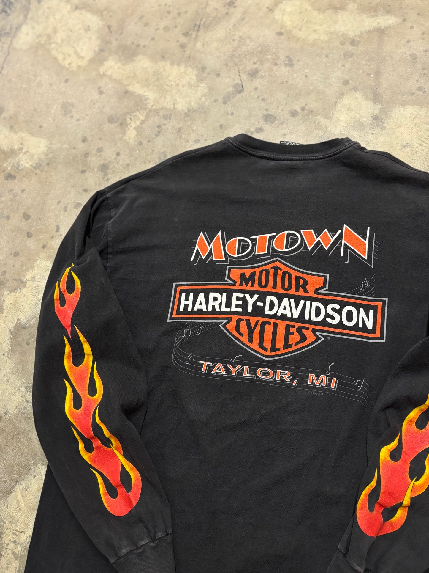 Vintage Harley Davidson Flaming Eagle long sleeve size xl shirt