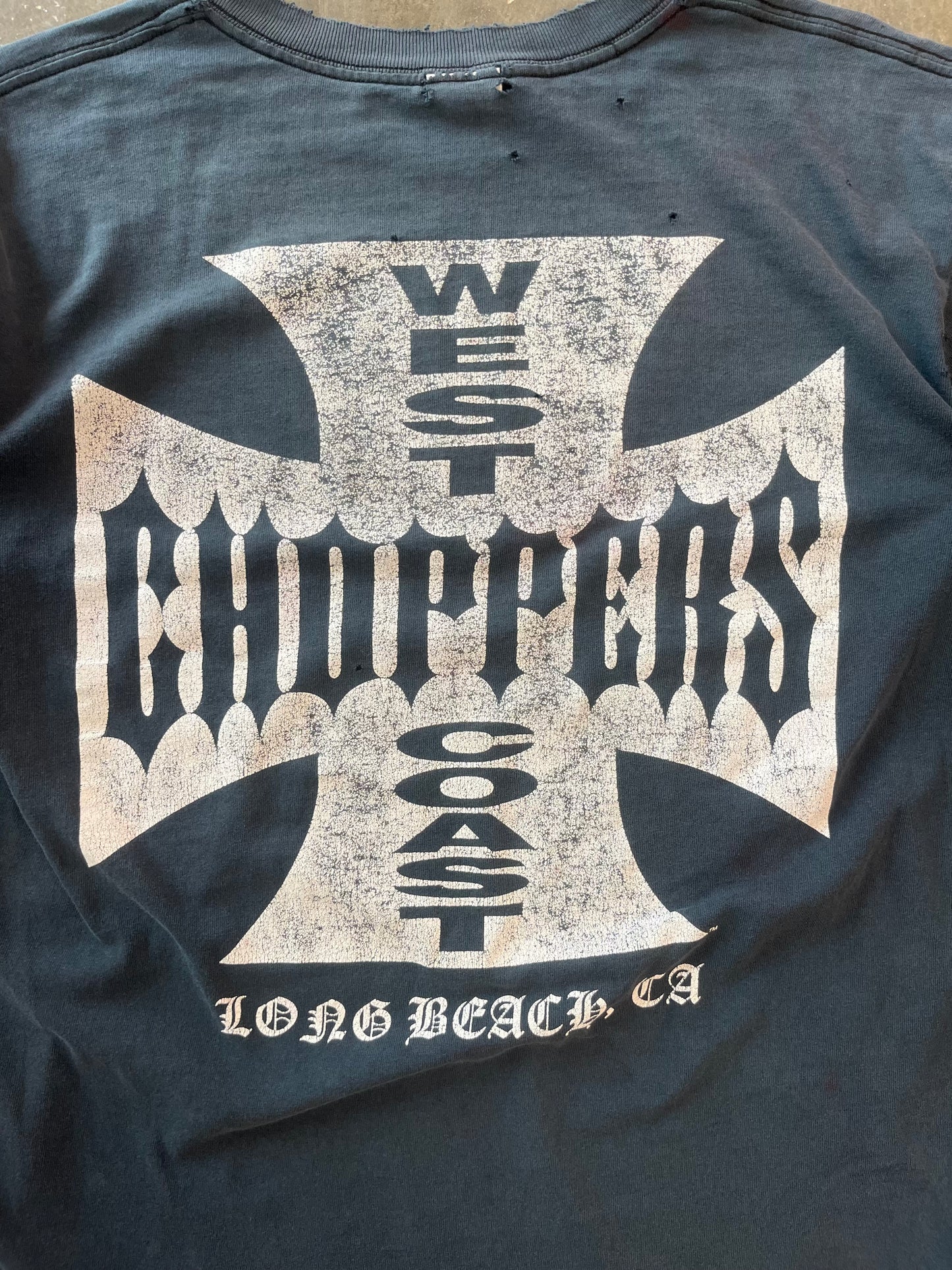 Vintage thrashed west coast choppers shirt size medium