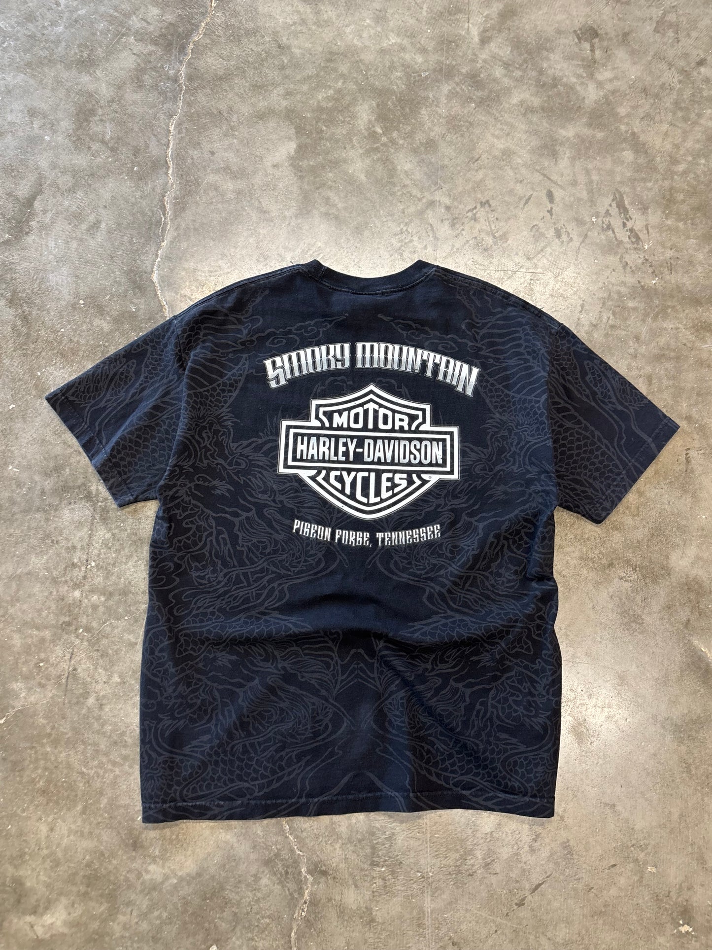 Harley Davidson Smokey mountain dragon aop size xl