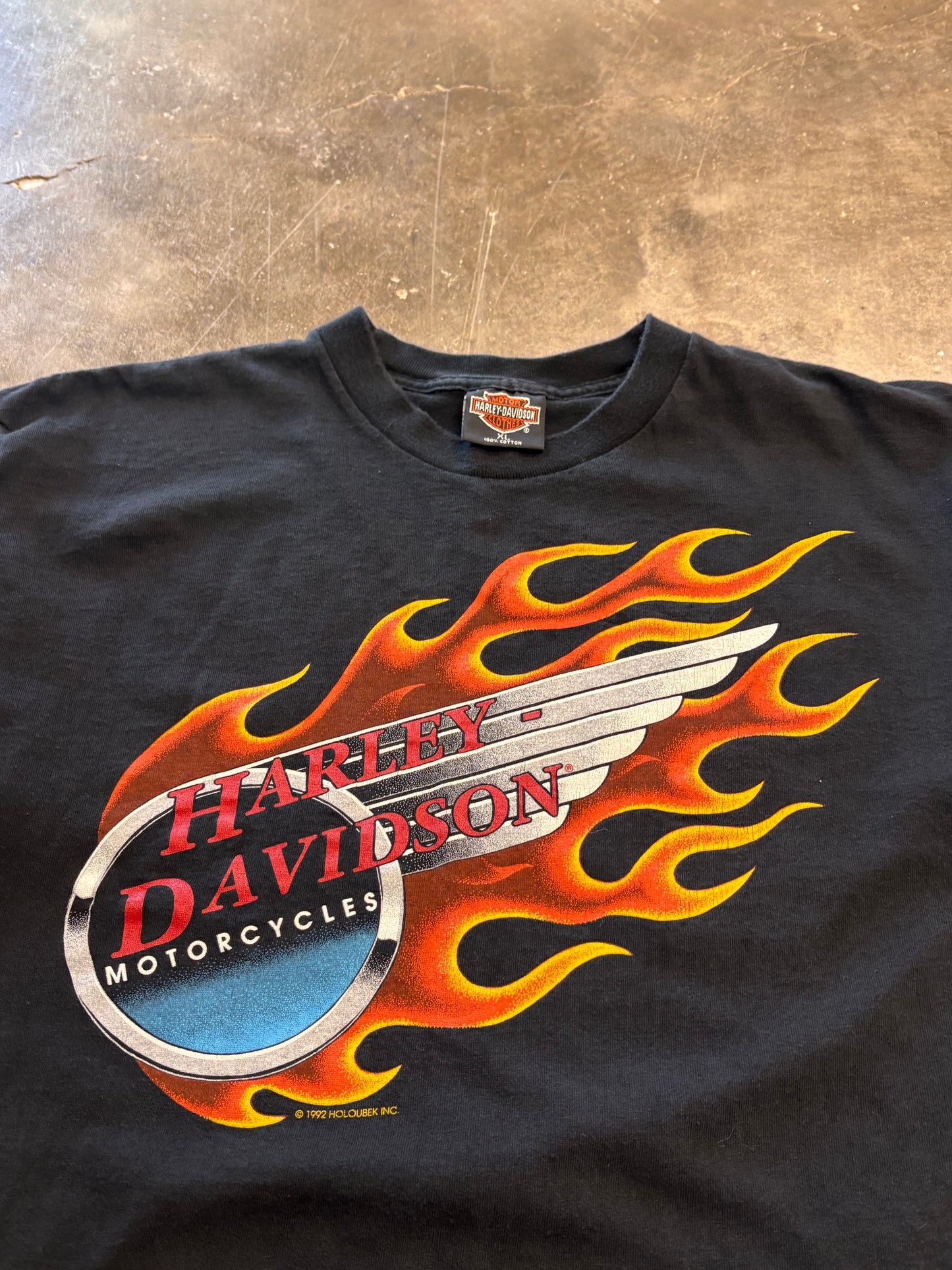 Vintage Harley Davidson Flame ball shirt size xl