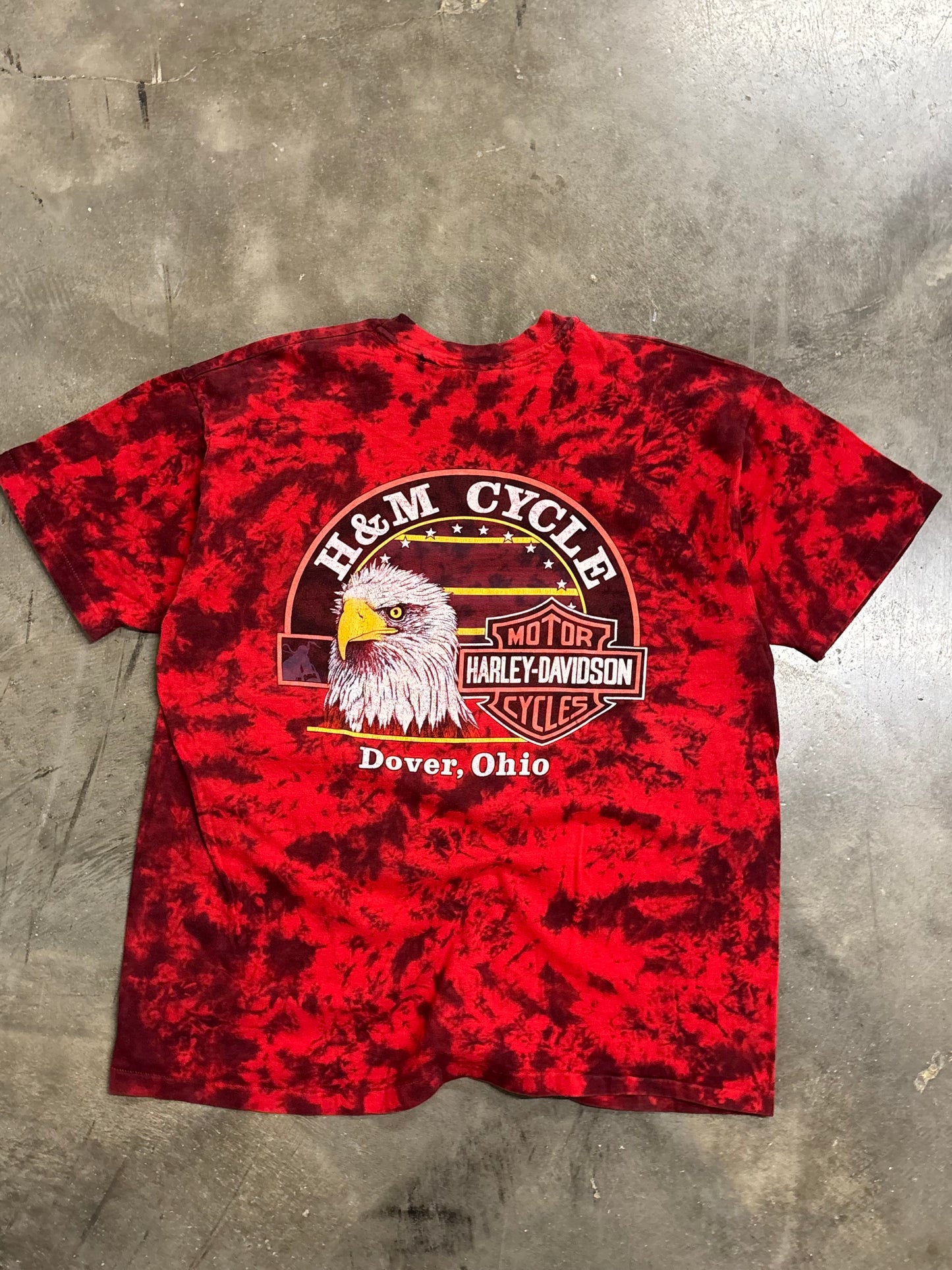 Vintage Harley Davidson Tie Dye Eagle shirt size XL