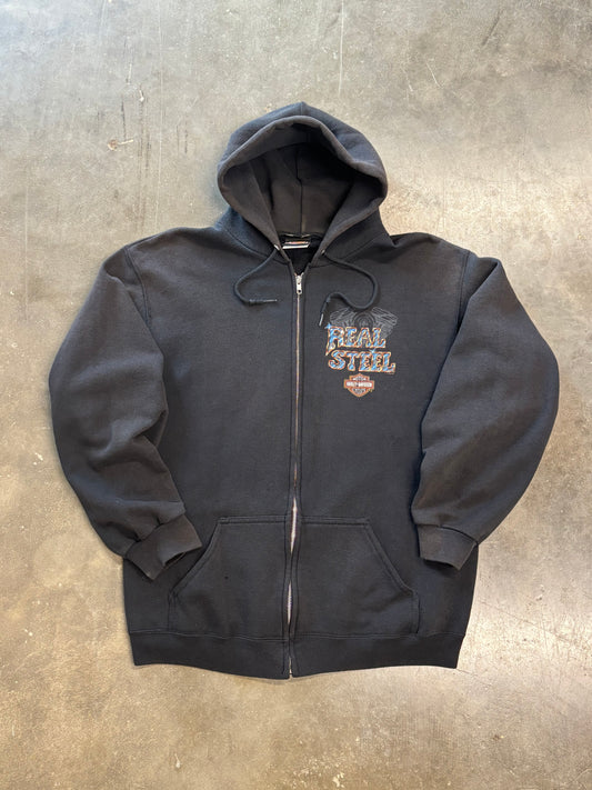 Vintage Real Steel zip up hoodie size large