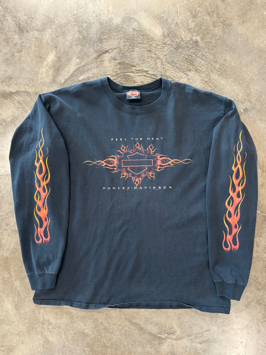 Vintage Harley Davidson feel the heat long sleeve size extra large shirt