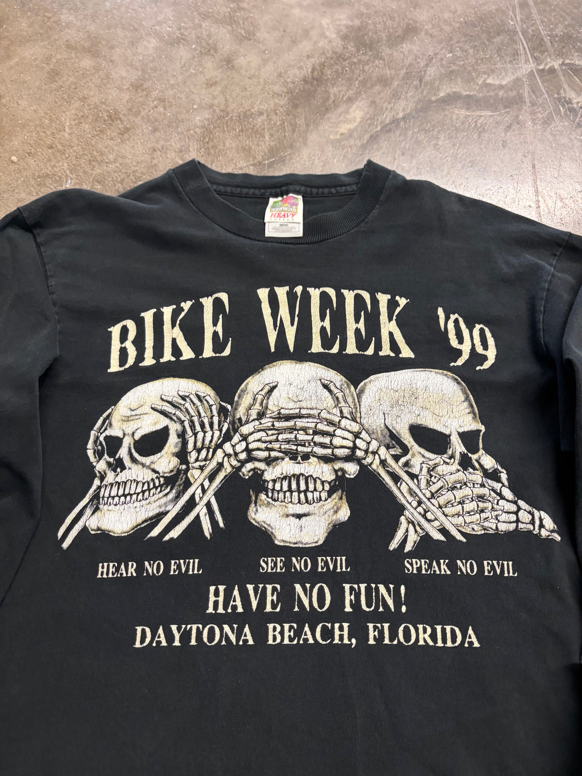 Vintage Bike week skull shirt size large