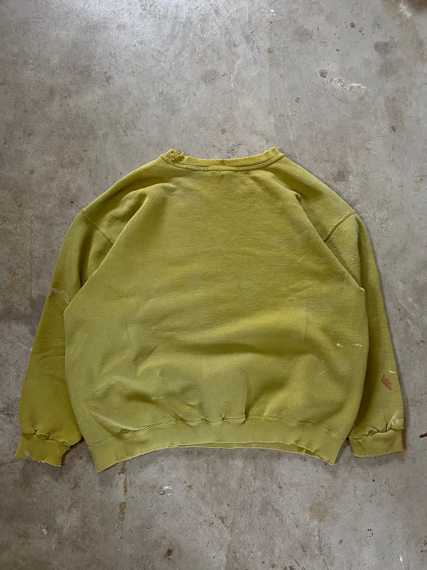 Vintage Thrashed Paint Splattered Nike Earth Tone Sweatshirt Size Large