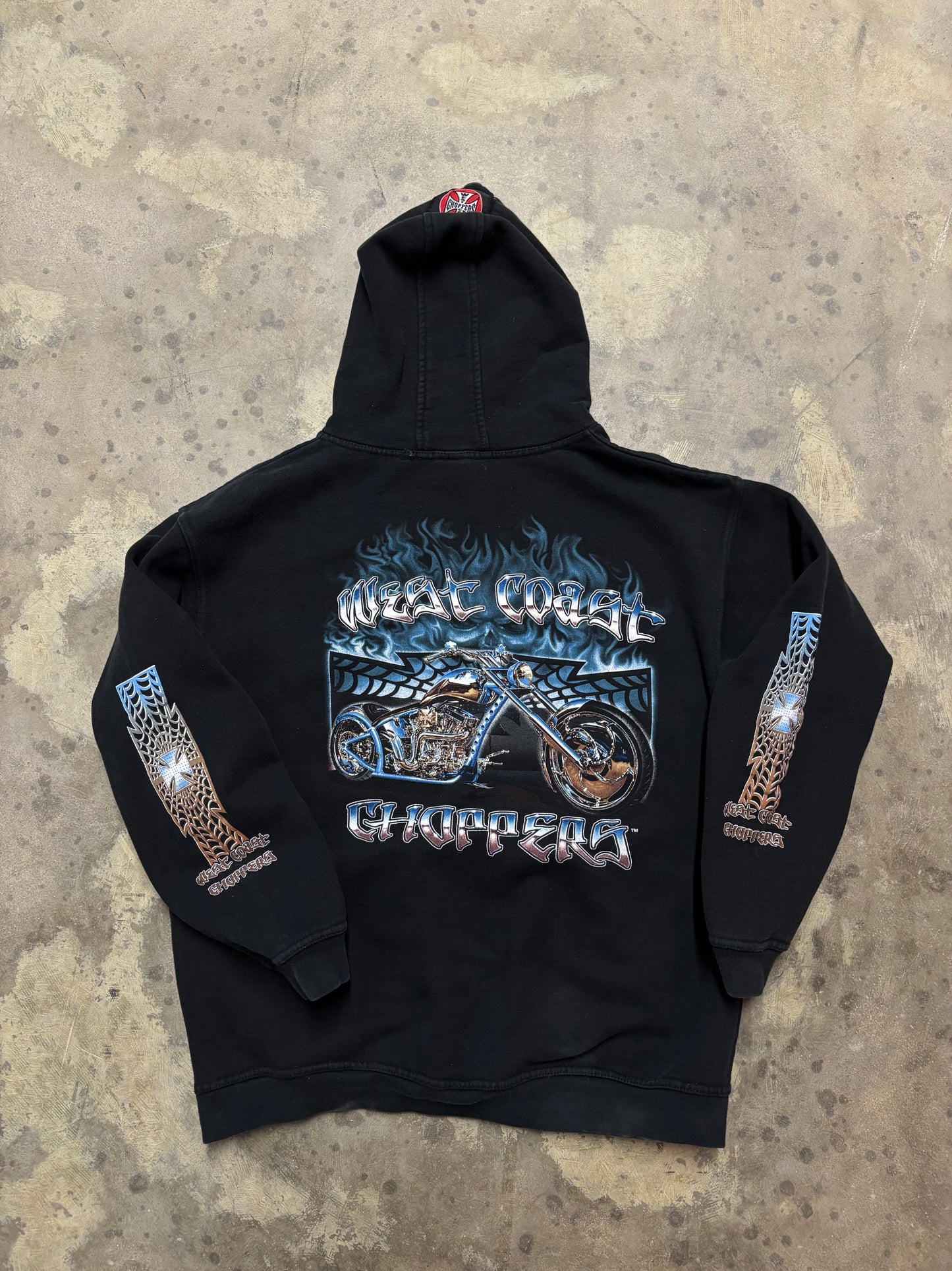 Vintage West Coast Choppers Chrome hoodie size XL